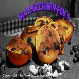 Blaubeer Muffins in der Orangenschale